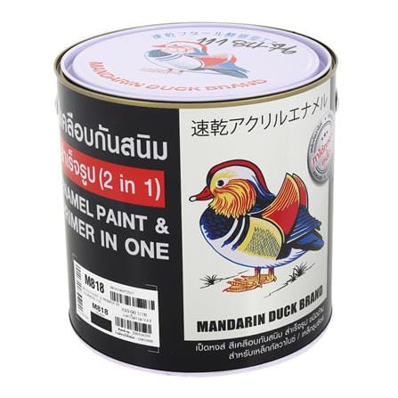 สีเคลือบกันสนิม TOA เป็ดหงส์ 2 IN 1 สีดำ M818 1 แกลลอน_0