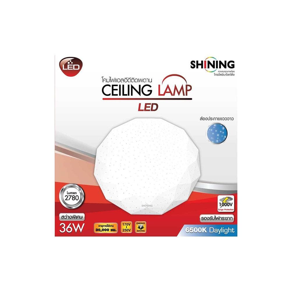 ไฟเพดาน LED SHINING RLCTI 15 นิ้ว 36 วัตต์ DAYLIGHT สีขาว
