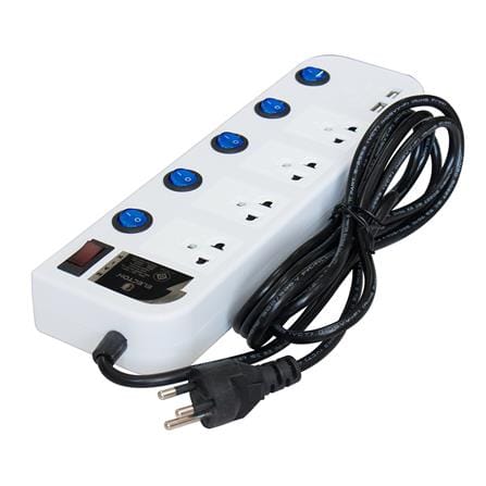 รางปลั๊กไฟ 4 ช่อง 6 สวิตช์ 2 USB ELECTON EP-GS4603 3 ม._1