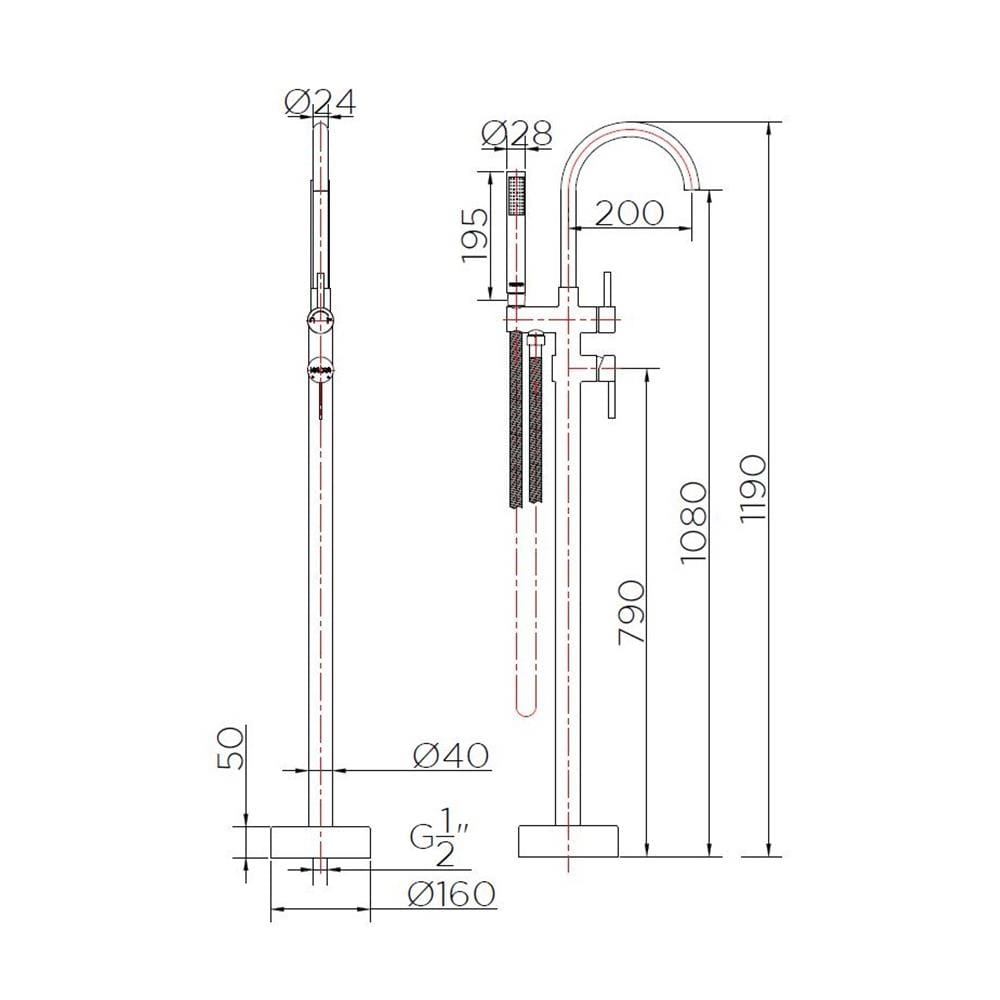 ก๊อกผสมลงอ่างแบบขาตั้ง KARAT FAUCET KF-42-771-50