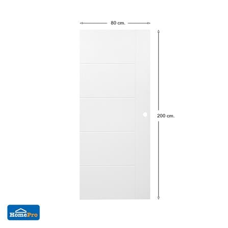 ประตูภายนอก UPVC AZLE MD6 VACUMM 80X200 ซม. สีขาว เจาะลูกบิด_5