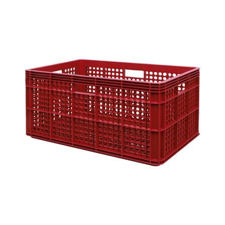 ลังผลไม้โปร่ง BASKET NNH 125COPO 34.5x54x29 ซม. สีแดง
