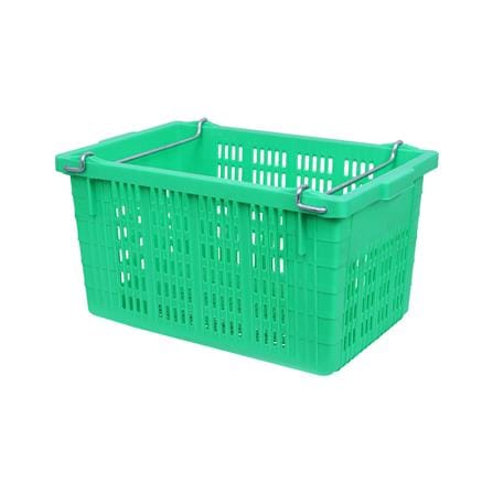 ลังผลไม้โปร่ง BASKET 33x53.5x31.5 ซม. สีเขียว