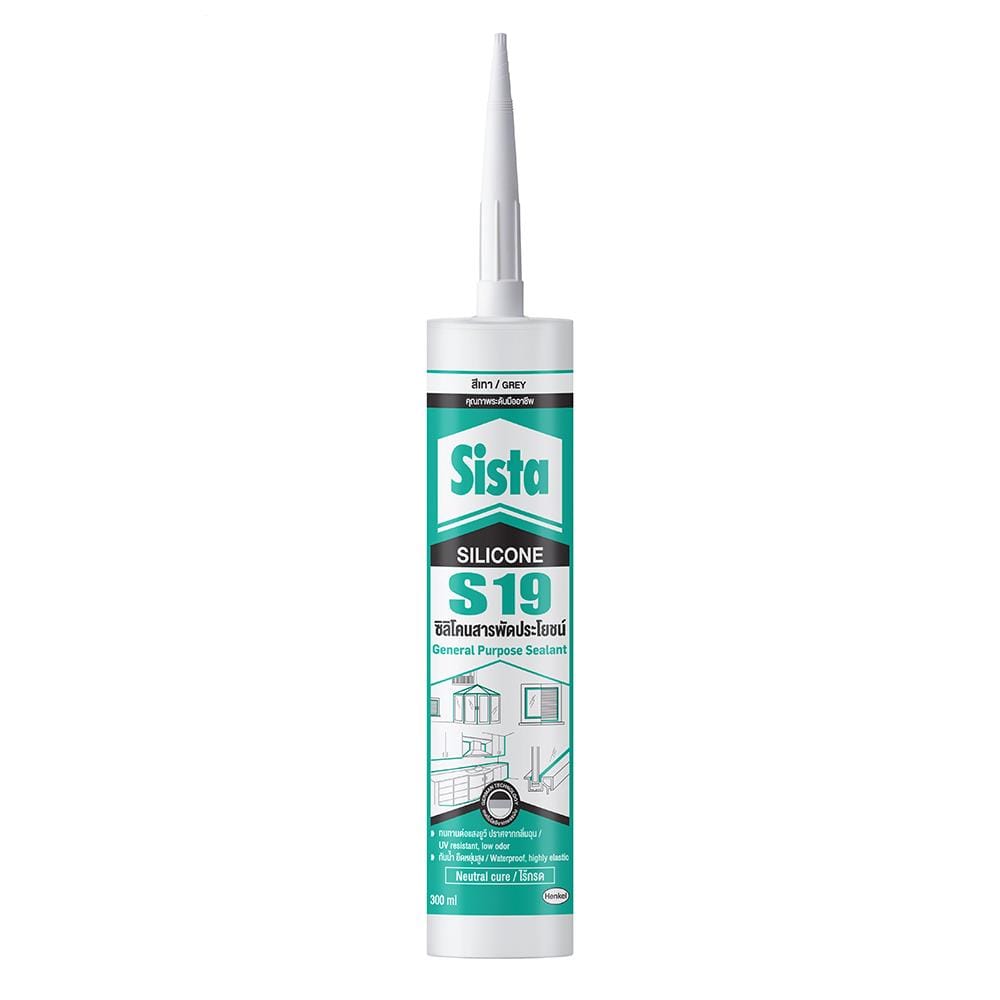 ซิลิโคนไร้กรด SISTA S19 300 มล. สีเทา