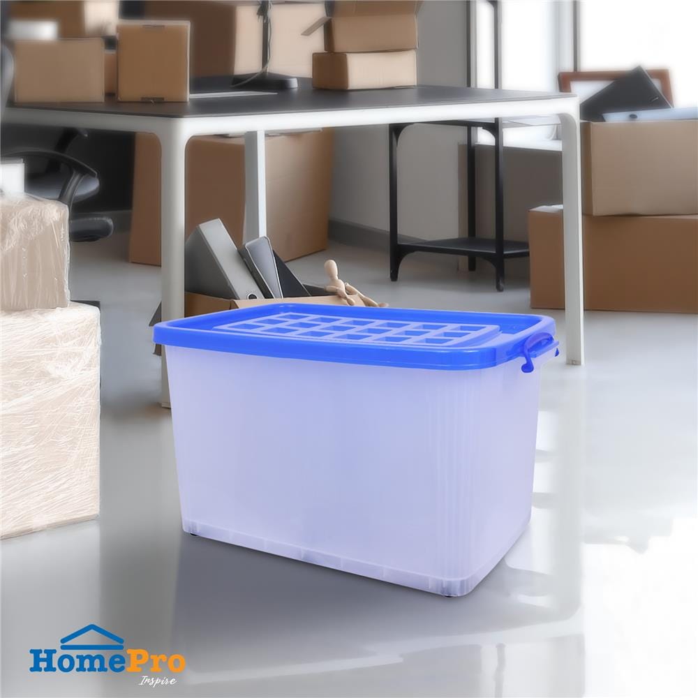กล่องเก็บของ STACKO 2010 51X74X44.5 ซม. สีขาว/น้ำเงิน