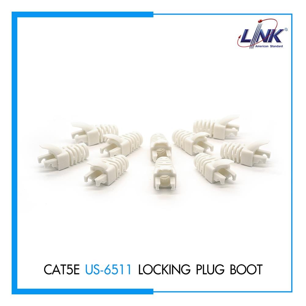 ปลอกหุ้มหัว LAN LINK CAT5E สีขาว