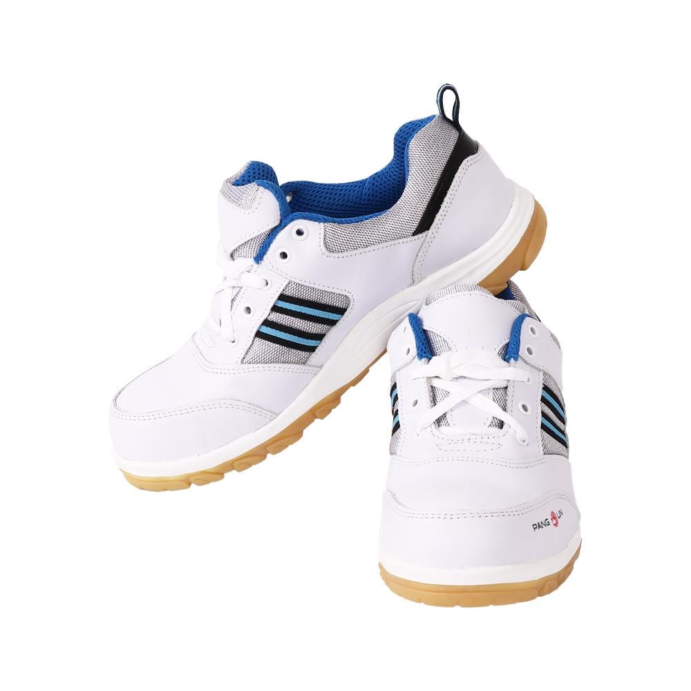รองเท้านิรภัยหนังหุ้มส้น พื้นยาง PANGOLIN SPORT เบอร์ 8 สีขาว