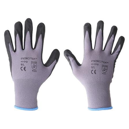 ถุงมือถักเคลือบโฟมไนไตร MEGA GLOVE สีม่วง-ดำ แพ็ก 2 ชิ้น_1