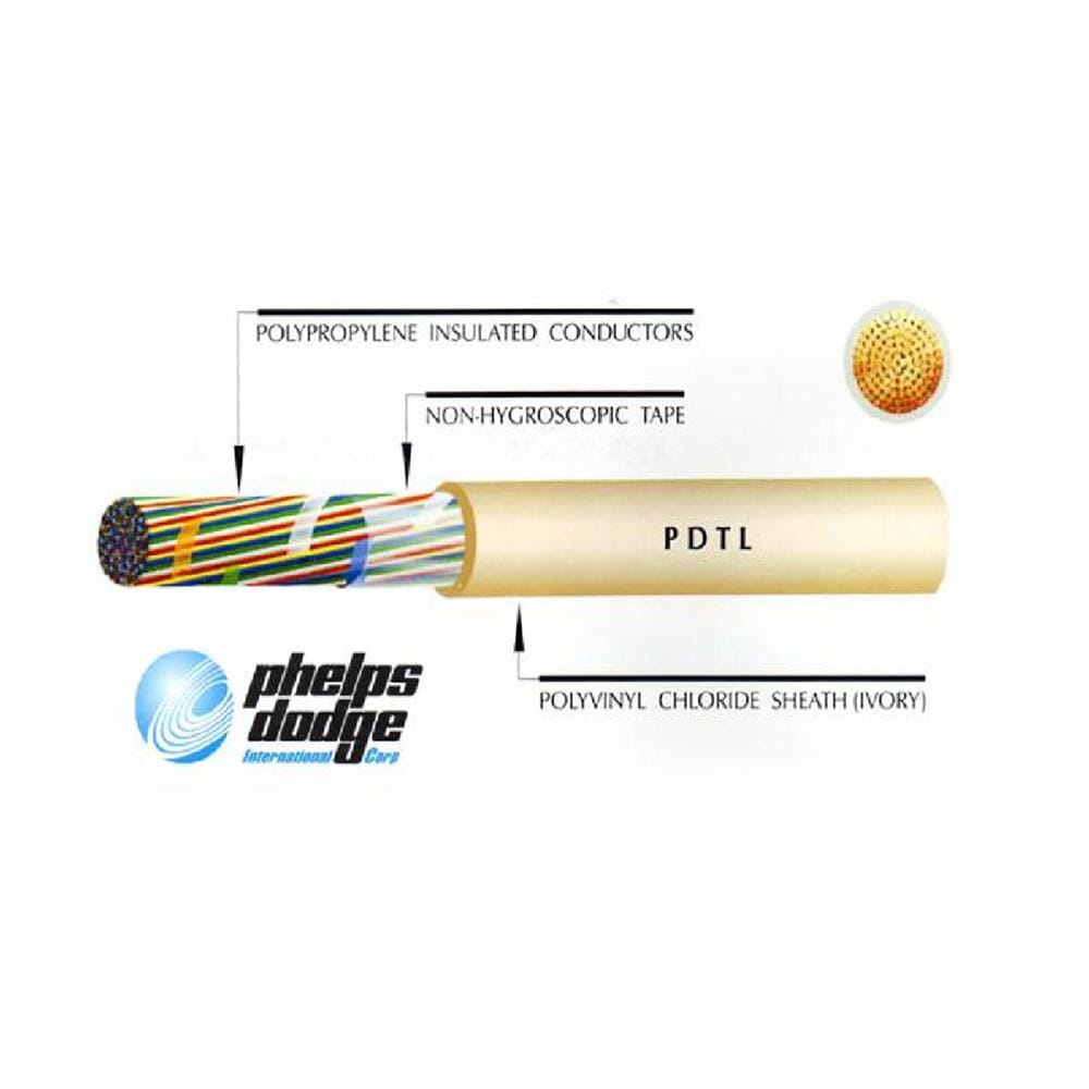 สายโทรศัพท์ PHELPS DODGE TIEV 4C x 0.5 ตร.มม. 100 ม.