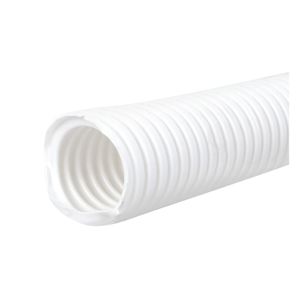 ท่ออ่อนลายลูกฟูก PVC HACO FXP25 25 มม. 40 ม. สีขาว