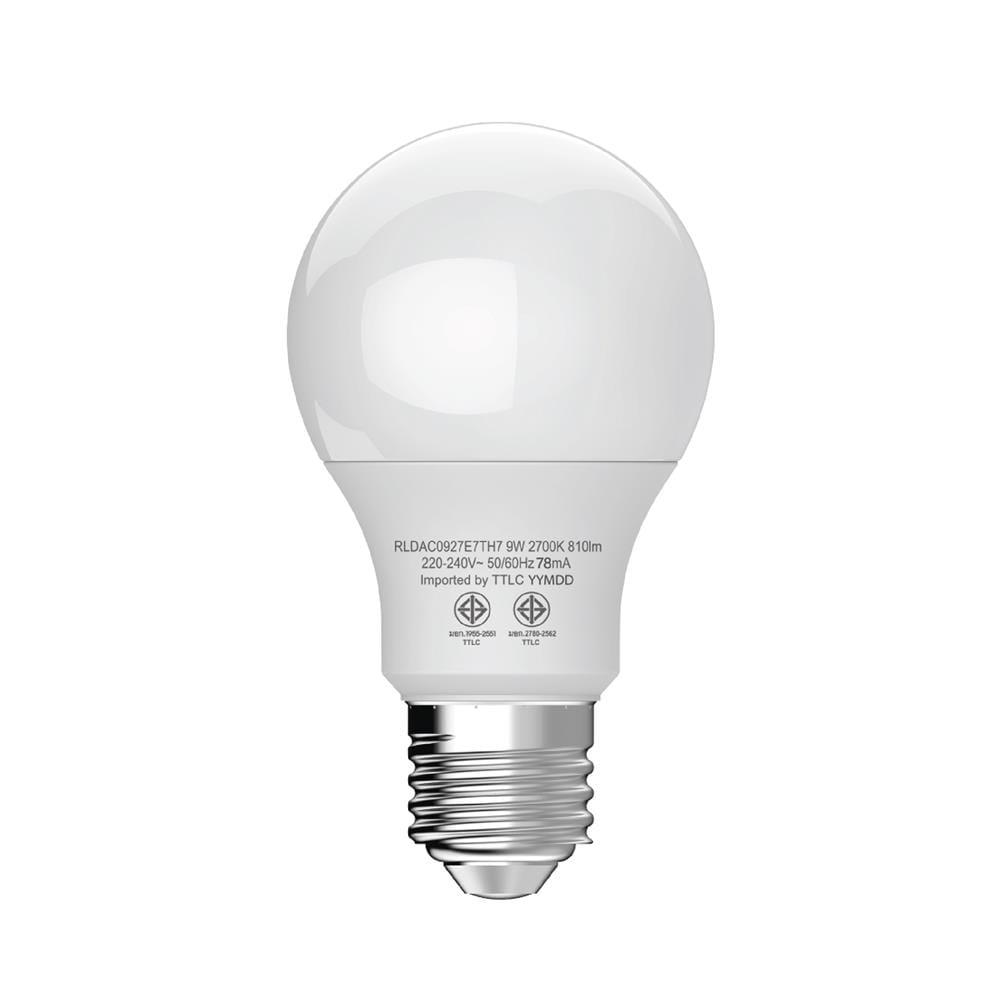 หลอด LED TOSHIBA A60 G7 9 วัตต์ WARM WHITE E27