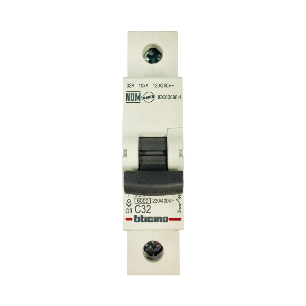 เซอร์กิตเบรกเกอร์ 32 แอมป์ 1 โพล 1 เฟส BTICINO FN81CEW32