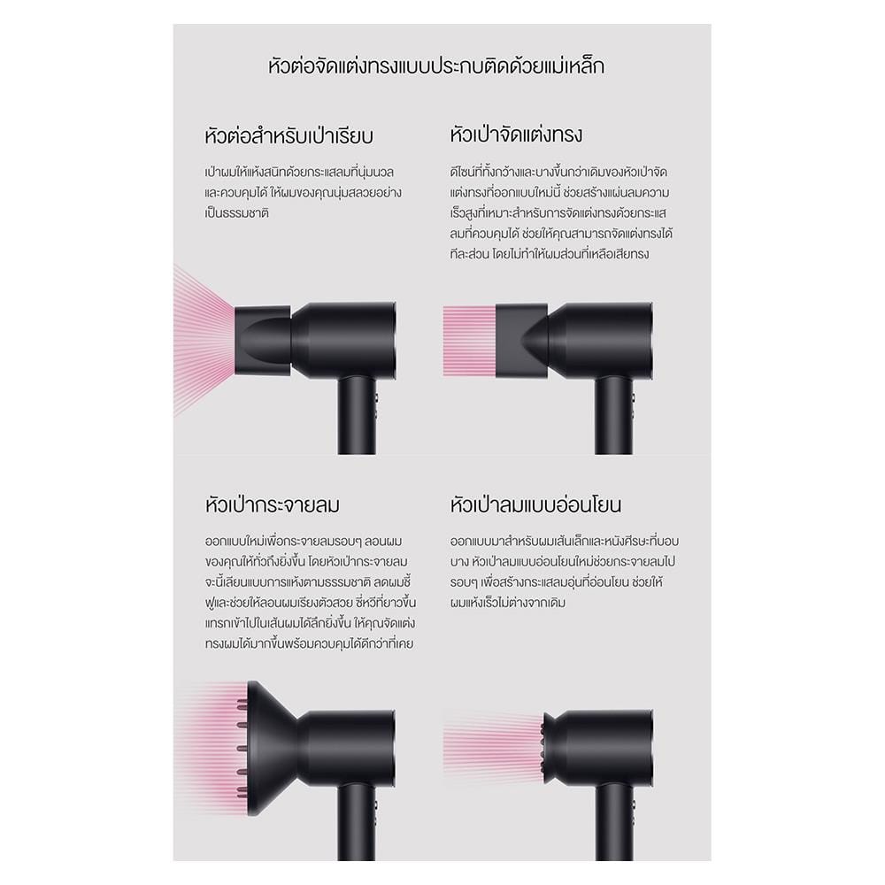 ไดร์เป่าผม DYSON HD03 TH IRON/BLACK 1600วัตต์
