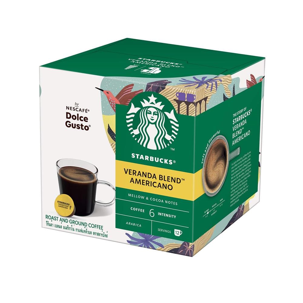 แคปซูลเครื่องชงกาแฟ NESCAFE DOLCE GUSTO STARBUCKS VERANDA BLEND AMERICANO