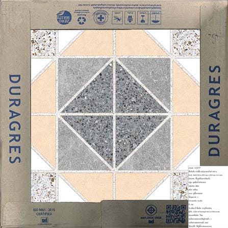 กระเบื้องพื้น 16x16 นิ้ว DURAGRES ซานโตร่า เทา A_4