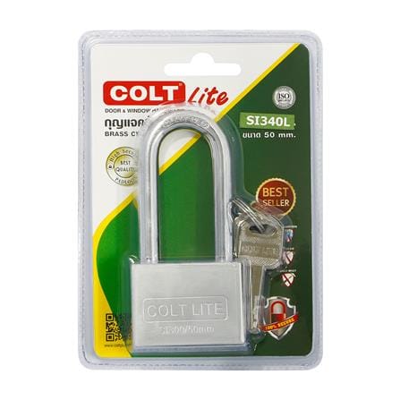 กุญแจลูกปืน COLT LITE SI340L 50 มม. คอยาว สีสเตนเลส_3