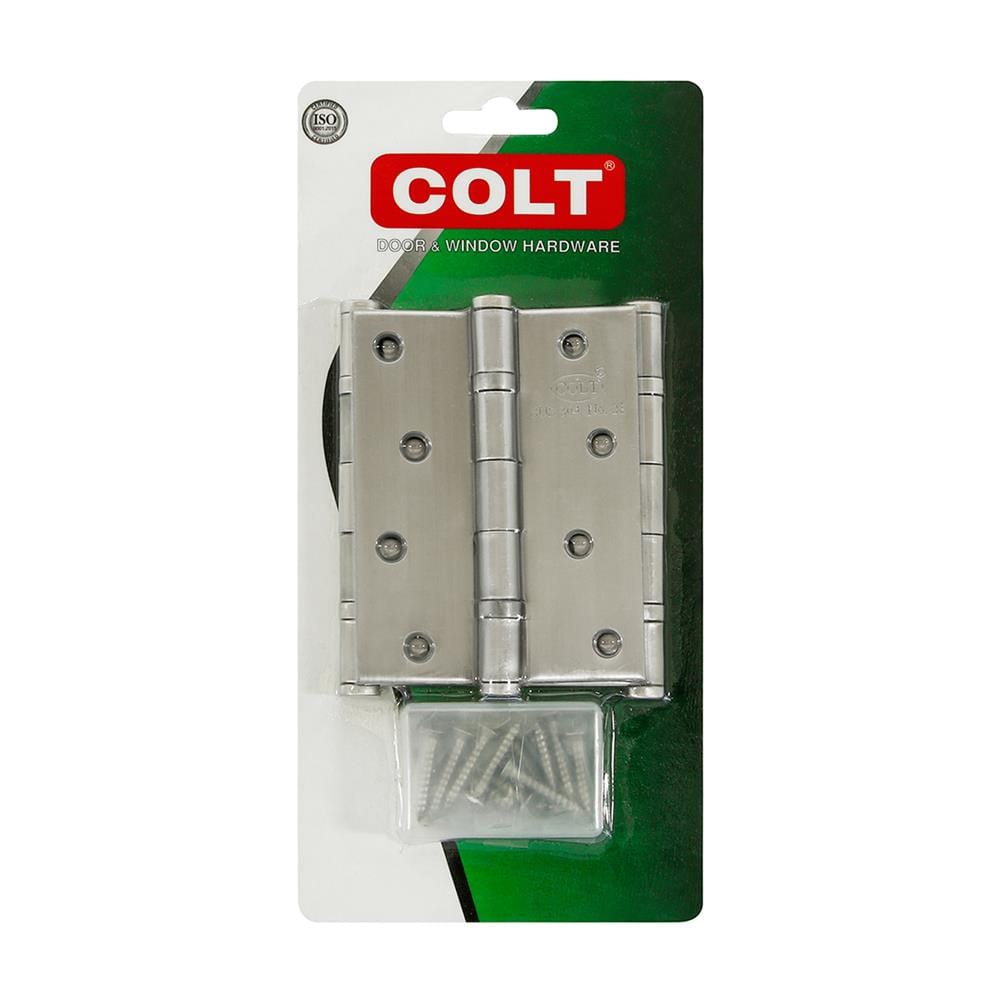 บานพับ 4X3 นิ้ว X 2 มม. COLT 28 สีสเตนเลส (แพ็ก 3 ชิ้น)