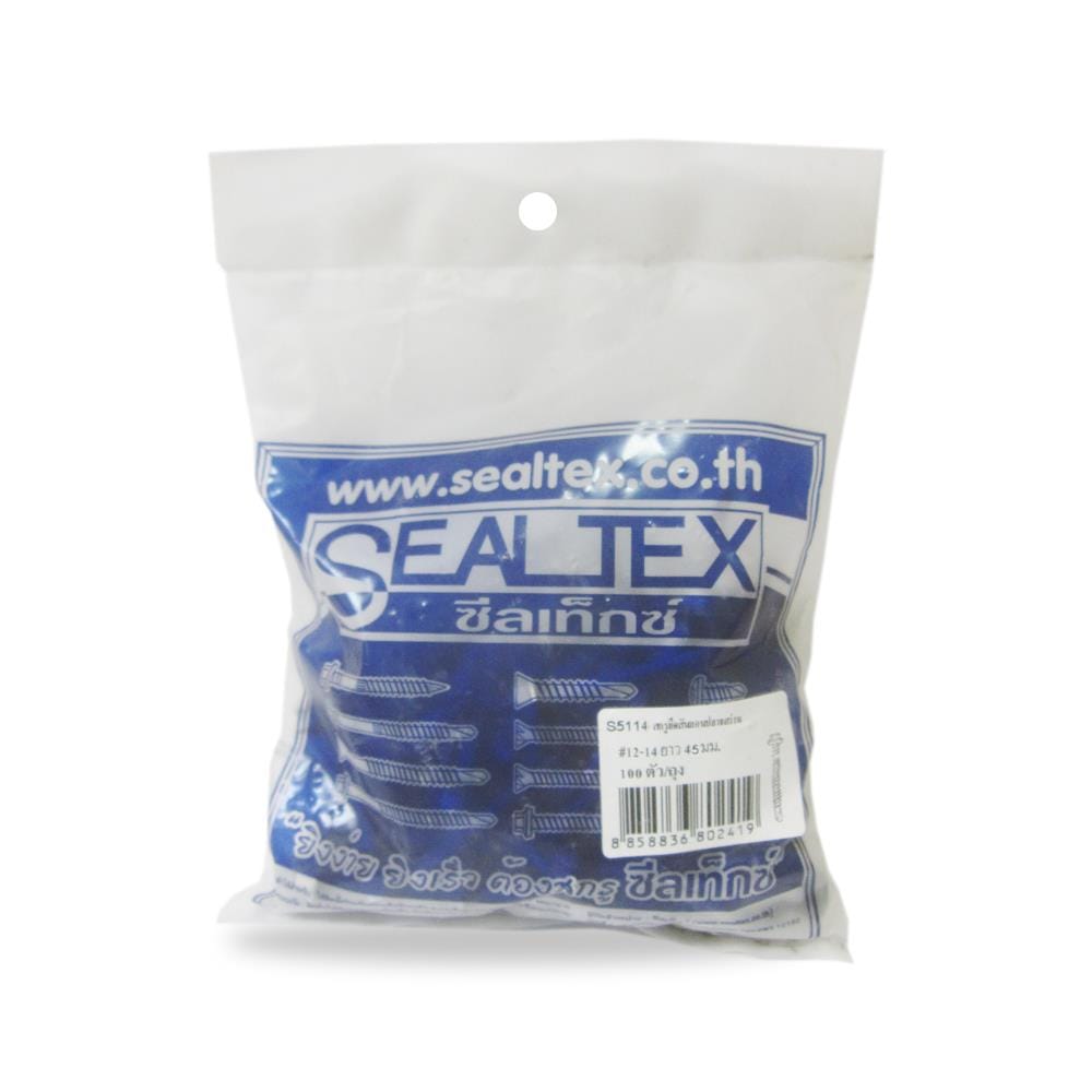 สกูรยึดสันลอนเมทัลชีทปลายสว่าน SEALTEX 12-14x45 มม. 100 ชิ้น