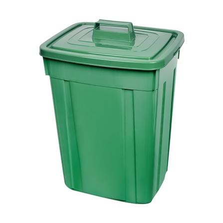 ถังขยะเหลี่ยม ฝาเปิด-ปิด ACCO 42L สีเขียว_0
