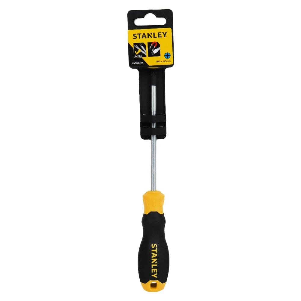 ไขควงปากแฉก มีแม่เหล็ก ด้ามยาง STANLEY 5 นิ้ว