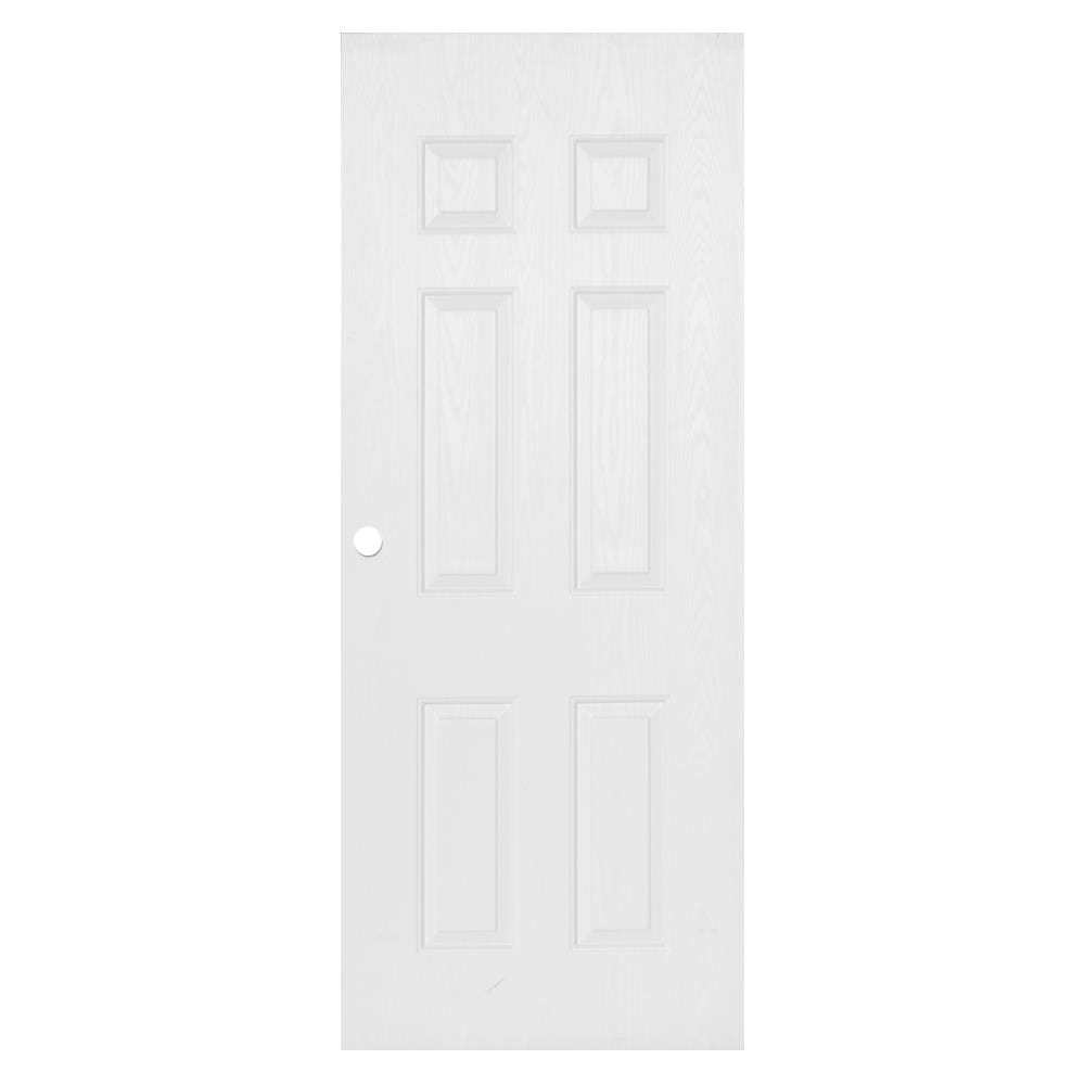 ประตูภายนอก UPVC ASARA 6 ฟัก 80X200 ซม. สีขาว เจาะลูกบิด