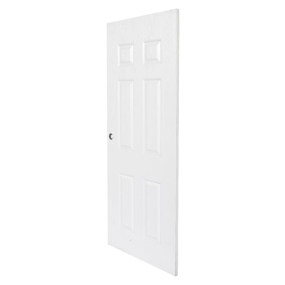 ประตูภายนอก UPVC ASARA 6 ฟัก 80X200 ซม. สีขาว เจาะลูกบิด