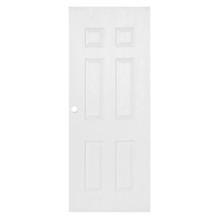 ประตูภายนอก UPVC ASARA 6 ฟัก 80X200 ซม. สีขาว เจาะลูกบิด_0