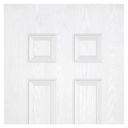 ประตูภายนอก UPVC ASARA 6 ฟัก 80X200 ซม. สีขาว เจาะลูกบิด_2