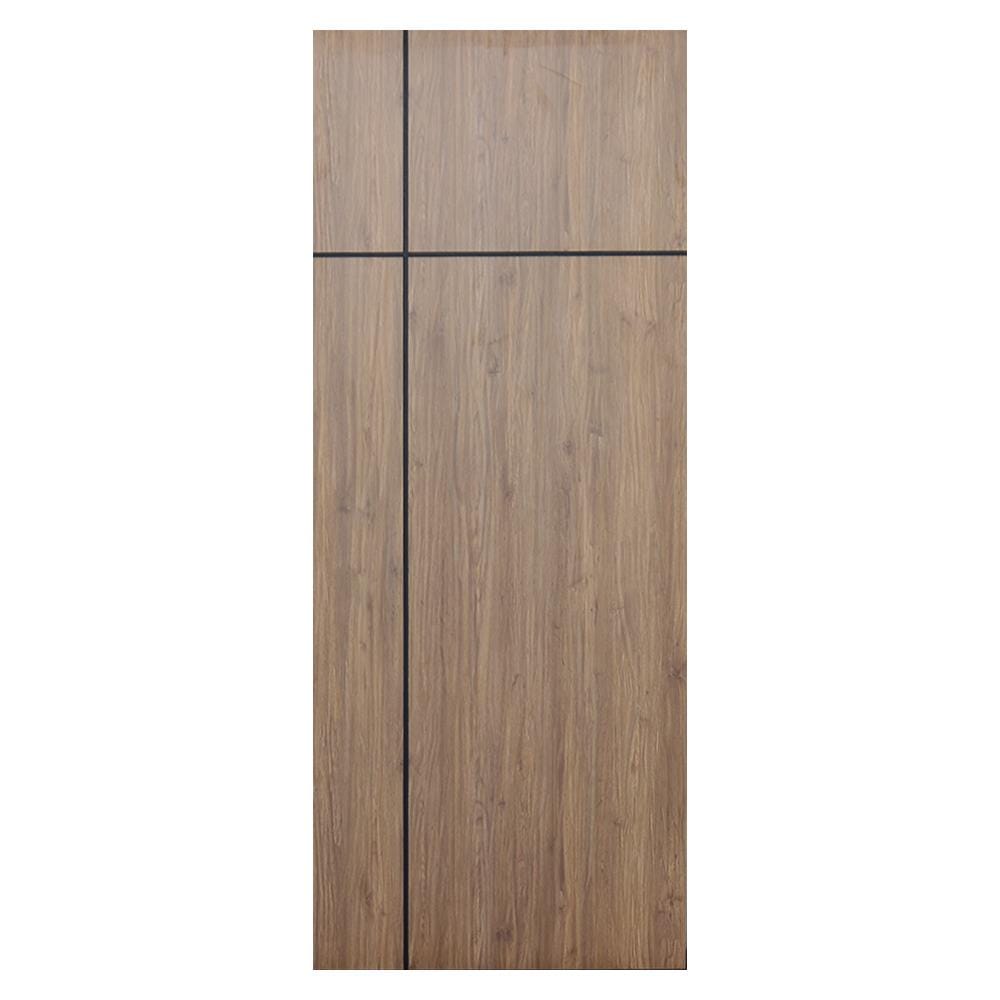 ประตูภายในเมลามีน W ME1 80X200 ซม. สี CANYON OAK ไม่เจาะลูกบิด