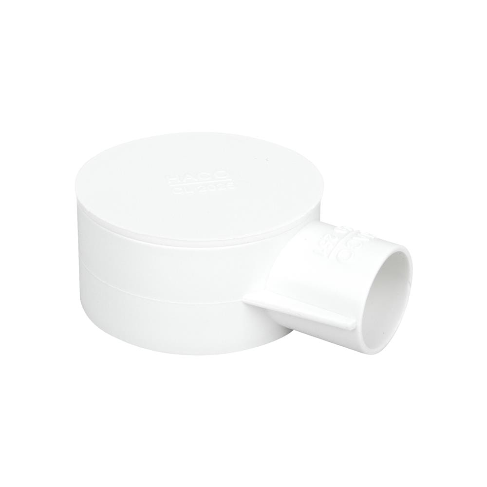 กล่องพักสาย 1 ทาง HACO 25 มม. CB251 สีขาว
