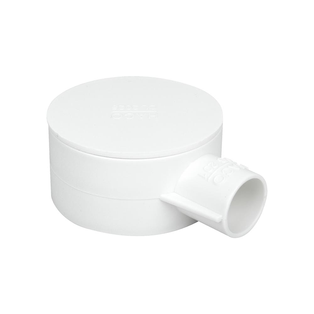 กล่องพักสาย 1 ทาง HACO 20 มม. CB201 สีขาว