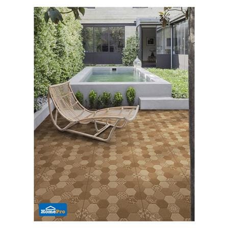 กระเบื้องพื้น 20x20 นิ้ว COTTO เฮกสเคป น้ำตาล PM 1M2_1