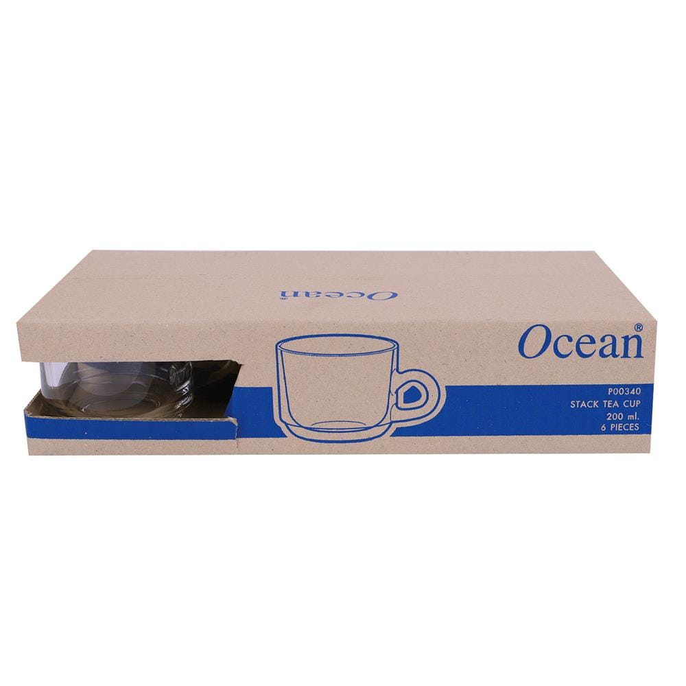แก้วชา 200ml OCEAN GLASS STACK แพ็ก 6 ใบ