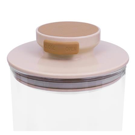 ขวดโหลแก้วฝาดึง 0.7 ลิตร HAPPY WARE สีน้ำตาล_1