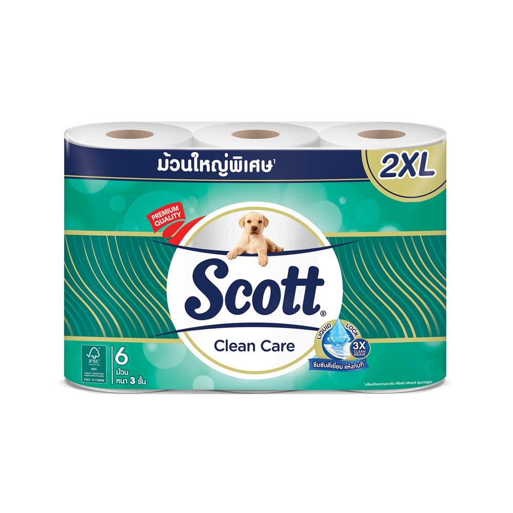 กระดาษชำระ SCOTT CLEAN CARE 2XL (แพ็ก 6 ชิ้น)