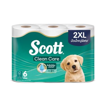 กระดาษชำระ SCOTT CLEAN CARE 2XL (แพ็ก 6 ม้วน)