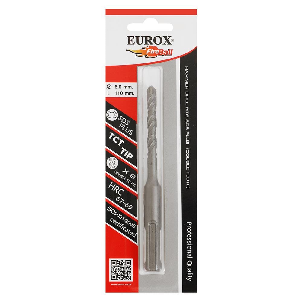 ดอกสว่านโรตารี่ EUROX SDS&nbsp;PLUS 6X110 มม.