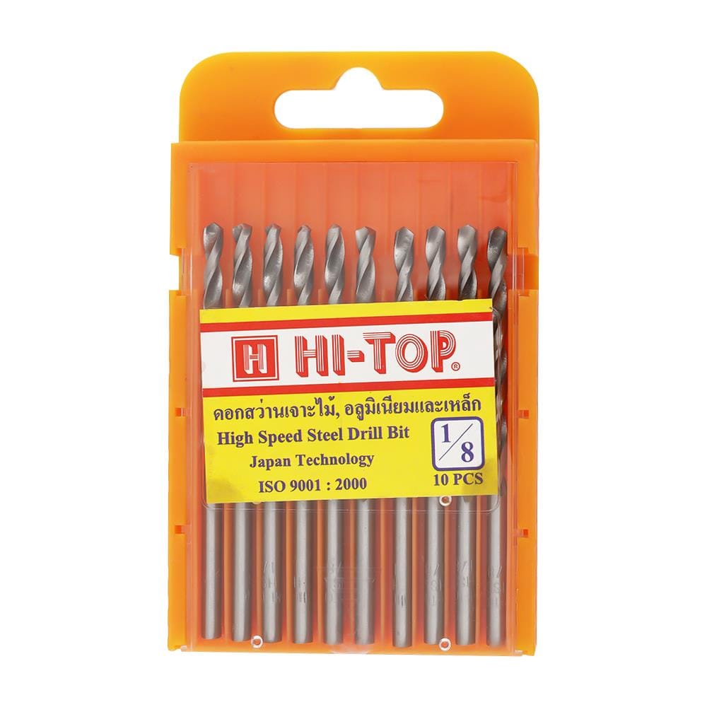 ดอกเจาะไม้ HI-TOP 1/8 3.2 มม. แพ็ก 10 ชิ้น