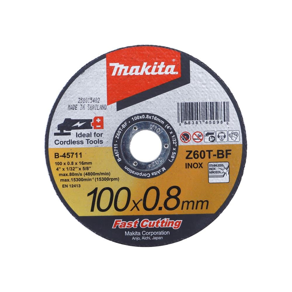 แผ่นตัดเหล็ก MAKITA B-45711 4 นิ้ว x 0.8 มม.