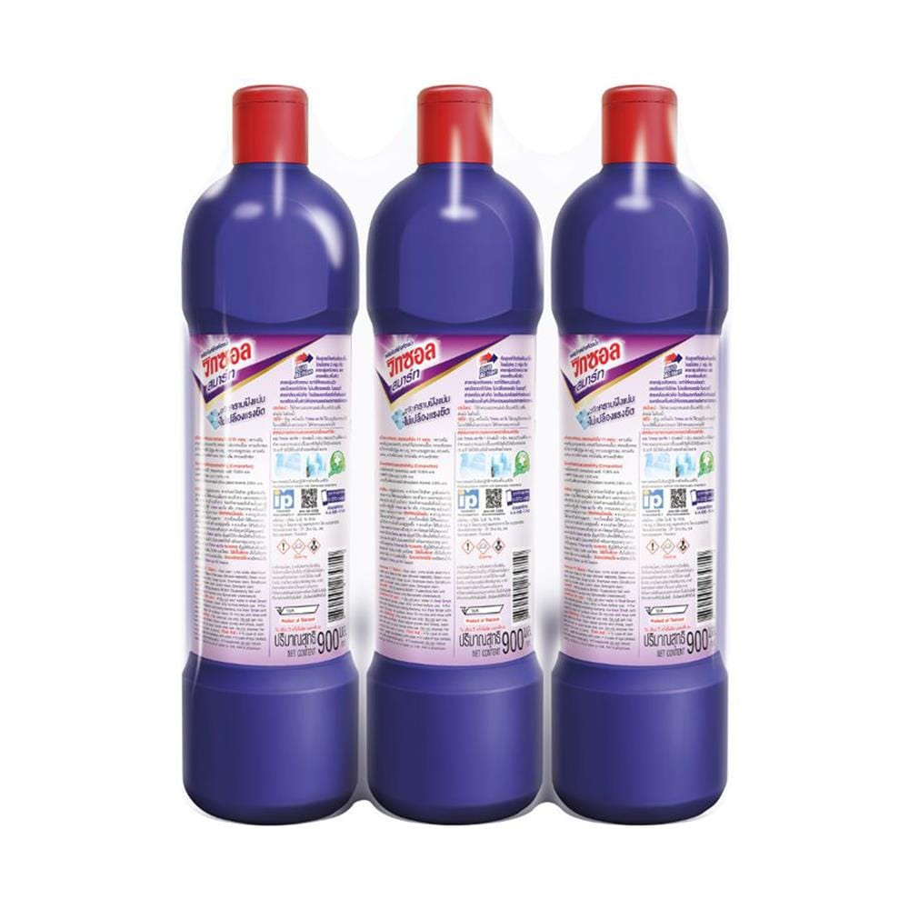 น้ำยาทำความสะอาดห้องน้ำ VIXOL 900 มล. ม่วง แพ็ก 3 ชิ้น