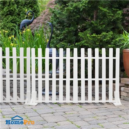 รั้วไม้เต็งตั้งพื้น ME LIVING GARTENE 100X60 ซม. สีขาว_0
