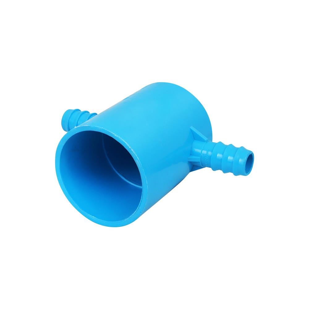 สามทางฝาครอบลดเกษตร PVC-PE TOWAI 2 นิ้วX20 มม. สีฟ้า