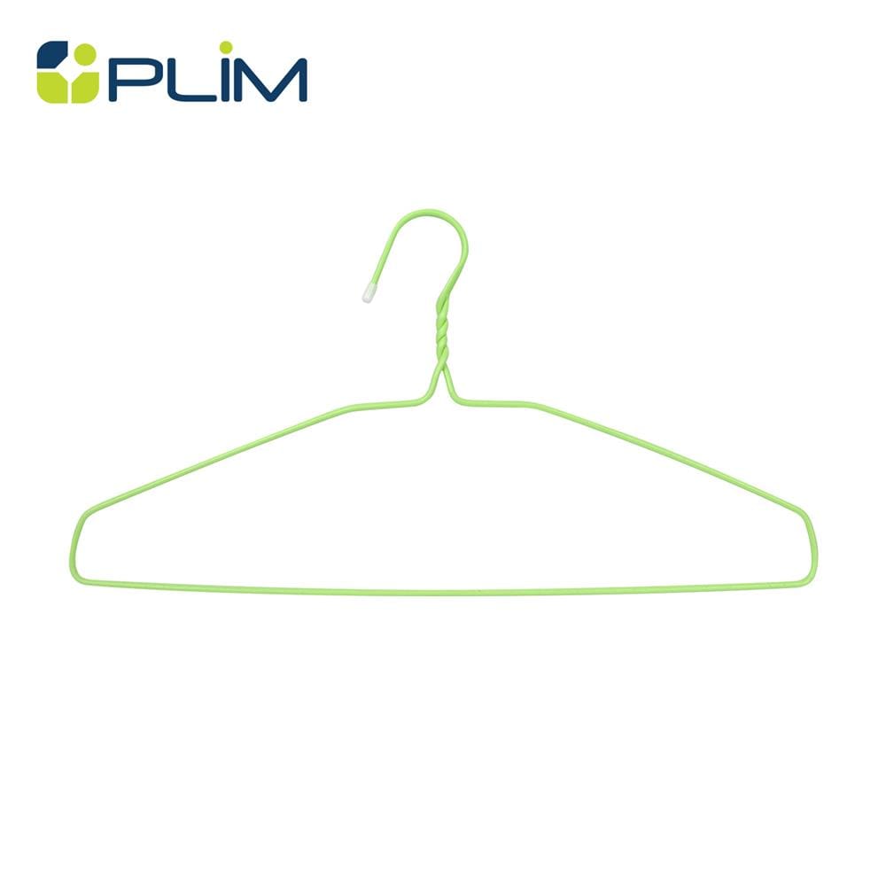 ไม้แขวนเสื้อเคลือบ PVC PLIM สีเขียว แพ็ก 8 ชิ้น