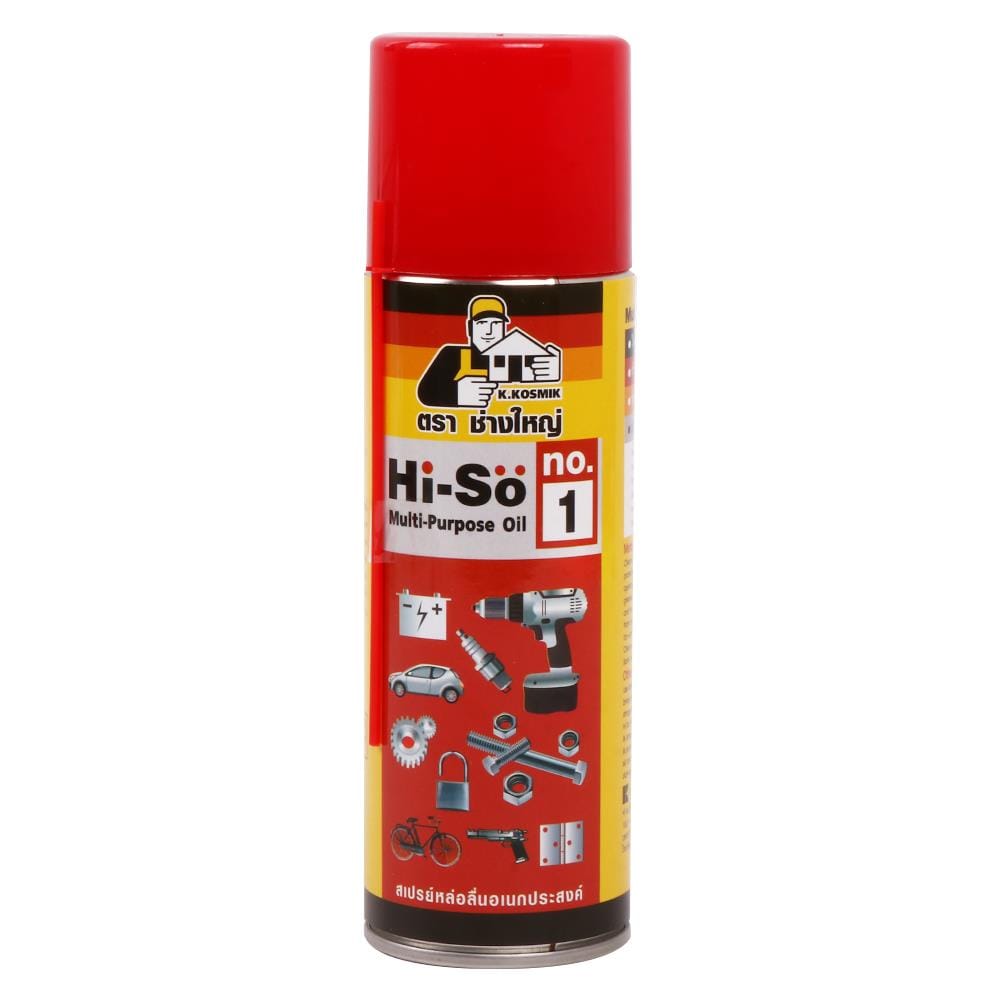 สเปรย์หล่อลื่นอเนกประสงค์ ช่างใหญ่ HI-SO 200 มล. สีใส