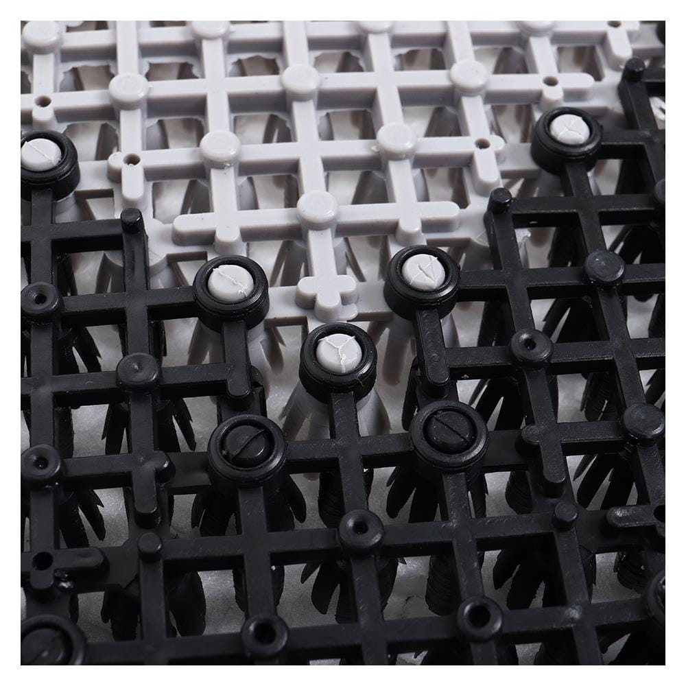 พรมเช็ดเท้าดักฝุ่น HOME LIVING STYLE GRATE 42X56 ซม. สีดำ
