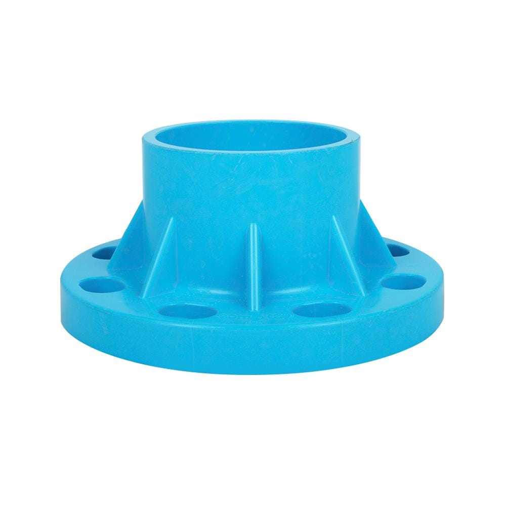 ข้อต่อตรงหน้าจาน PVC SCG 3 นิ้ว สีฟ้า