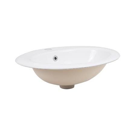 อ่างล้างหน้าแบบฝังบนเคาน์เตอร์  MOYA LX-6109 สีขาว_1