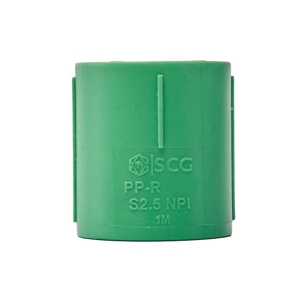ข้อต่อตรง PP-R SCG 1 นิ้ว สีเขียว