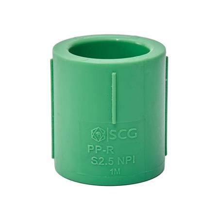 ข้อต่อตรง PP-R SCG 3/4 นิ้ว สีเขียว_1