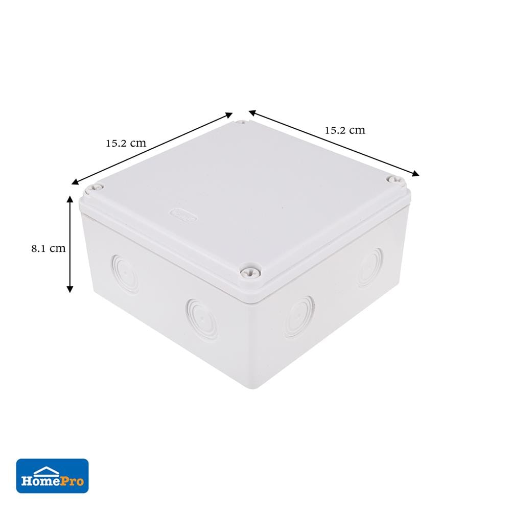 กล่องพลาสติกกันน้ำ ELECKTA 6X6 นิ้ว สีขาว